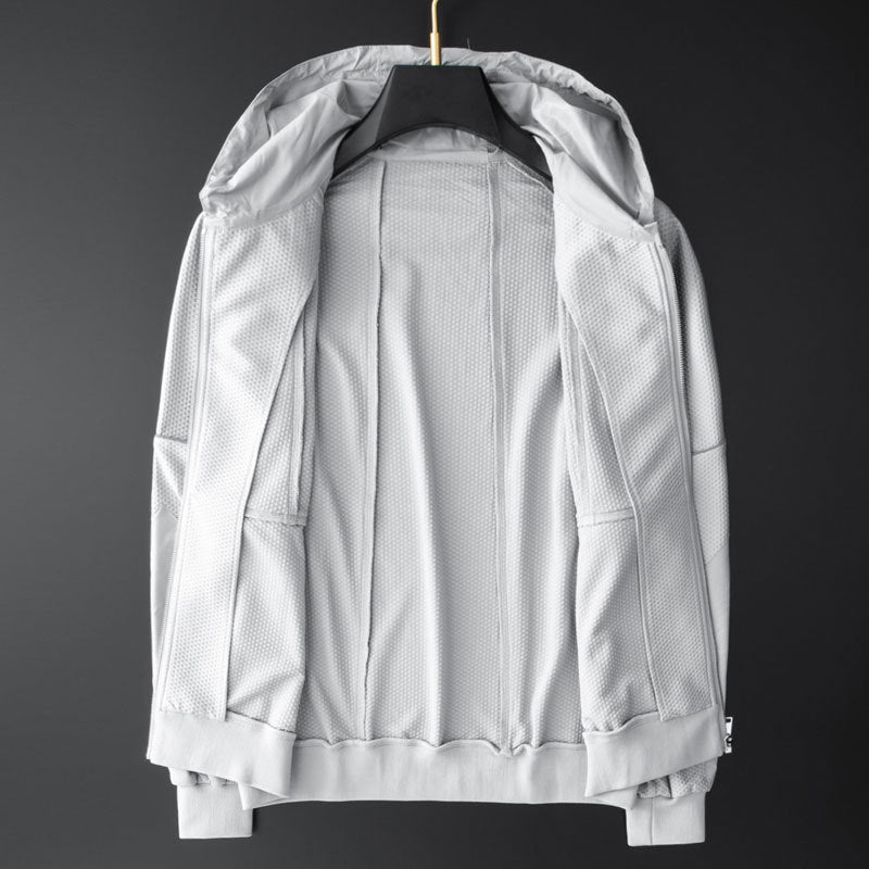 François | Ensemble Jogging Homme Gris Zippé à Capuche