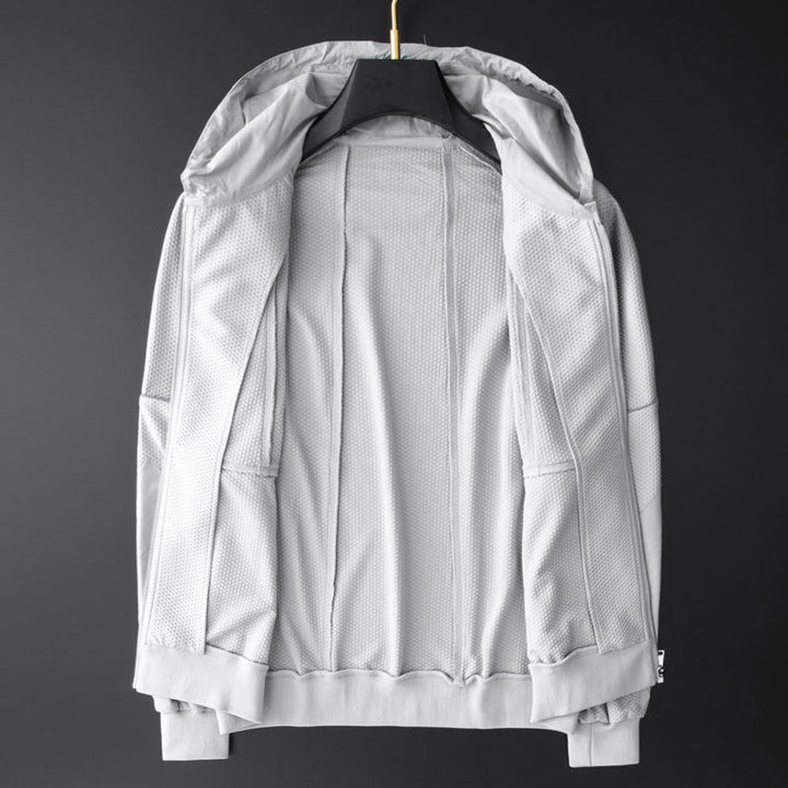 François | Ensemble Jogging Homme Gris Zippé à Capuche