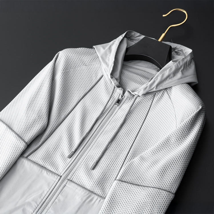 François | Ensemble Jogging Homme Gris Zippé à Capuche