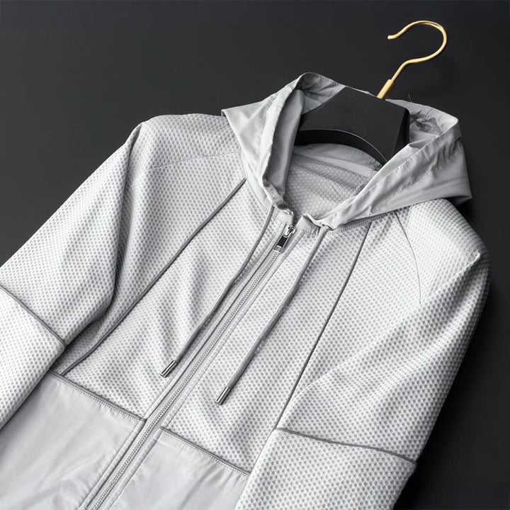François | Ensemble Jogging Homme Gris Zippé à Capuche