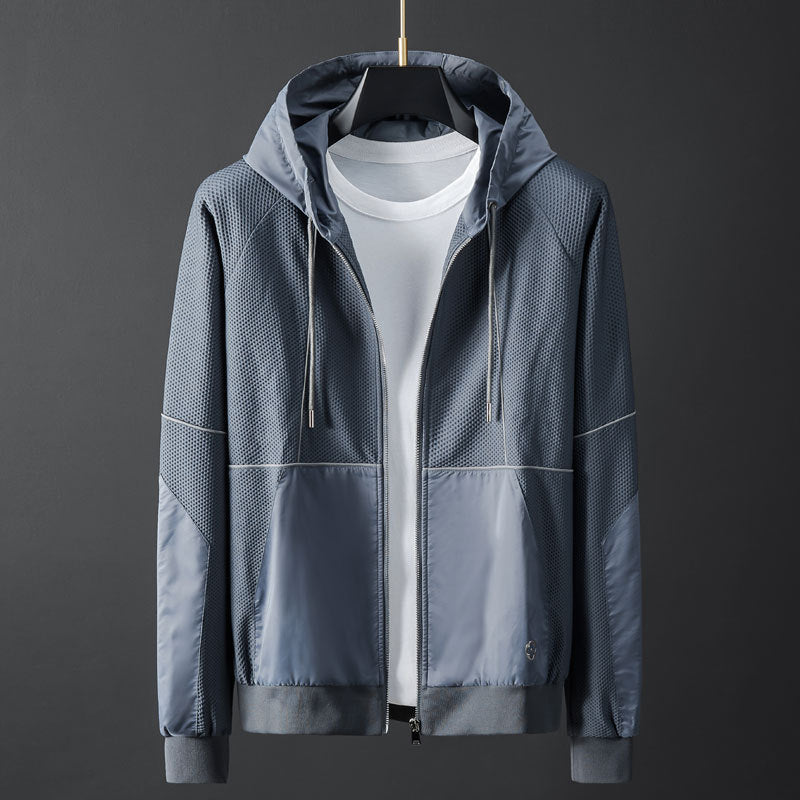 François | Ensemble Jogging Homme Gris Zippé à Capuche