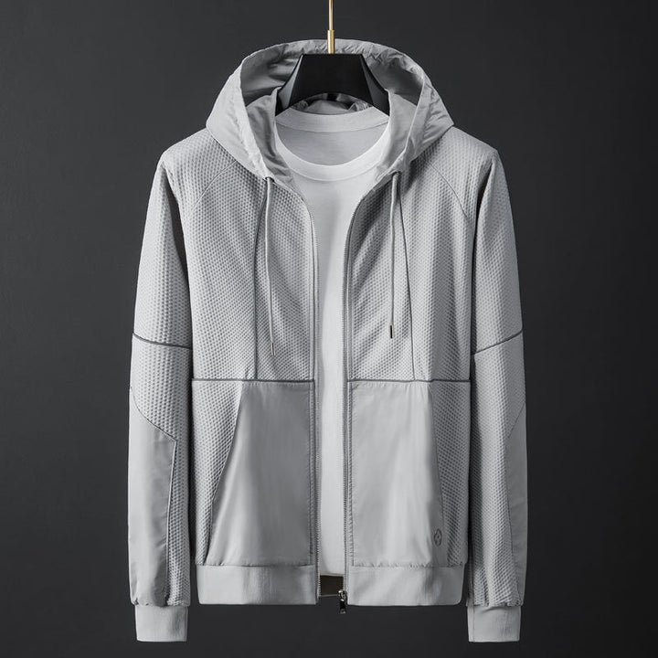 François | Ensemble Jogging Homme Gris Zippé à Capuche