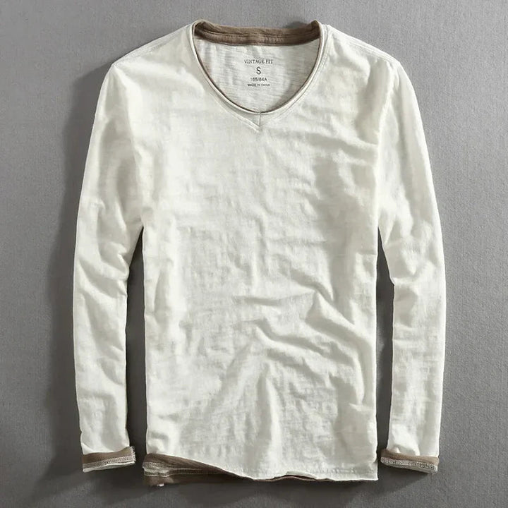 François | Pull Col V Manches Longues Homme Noir
