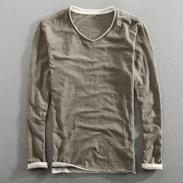 François | Pull Col V Manches Longues Homme Noir