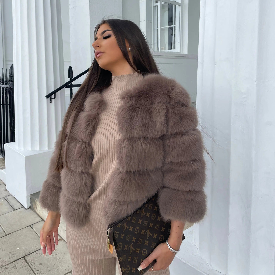 Clara | Veste en Fausse Fourrure Courte Femme