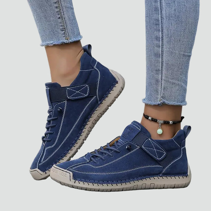 Gabrielle | Baskets Basses Cuir Noir Lacets Femme