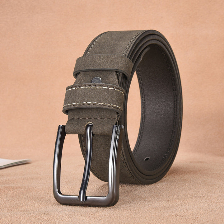 Gabrielle | Ceinture Daim Noire Boucle Argentée