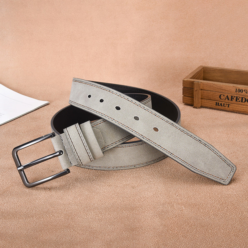 Gabrielle | Ceinture Daim Noire Boucle Argentée