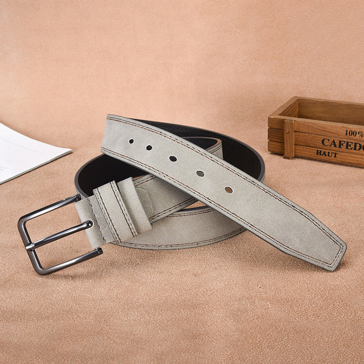 Gabrielle | Ceinture Daim Noire Boucle Argentée
