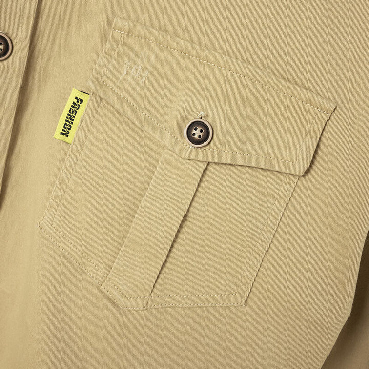 Guillaume | Chemise Homme Cargo Manches Longues Noire