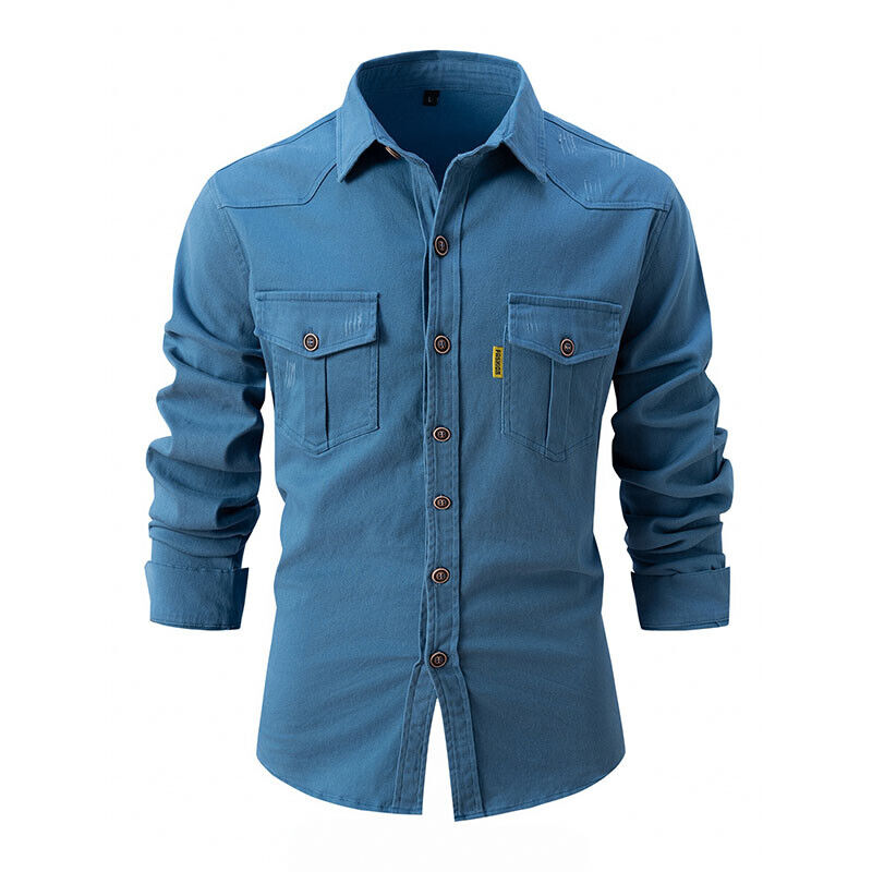 Guillaume | Chemise Homme Cargo Manches Longues Noire