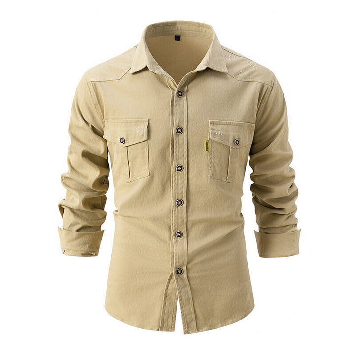 Guillaume | Chemise Homme Cargo Manches Longues Noire