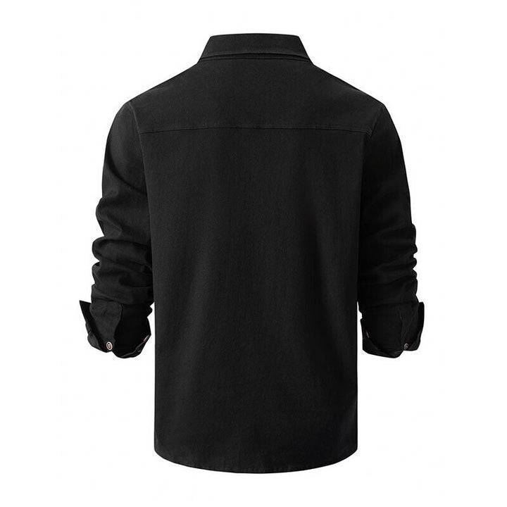 Guillaume | Chemise Homme Cargo Manches Longues Noire