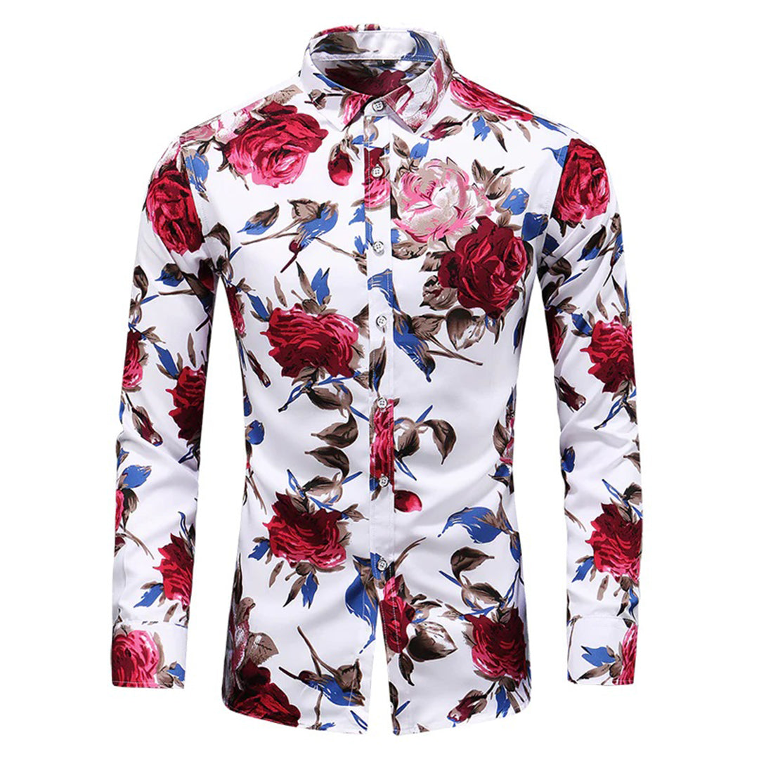 Guillaume | Chemise Homme Imprimé Floral Manches Longues