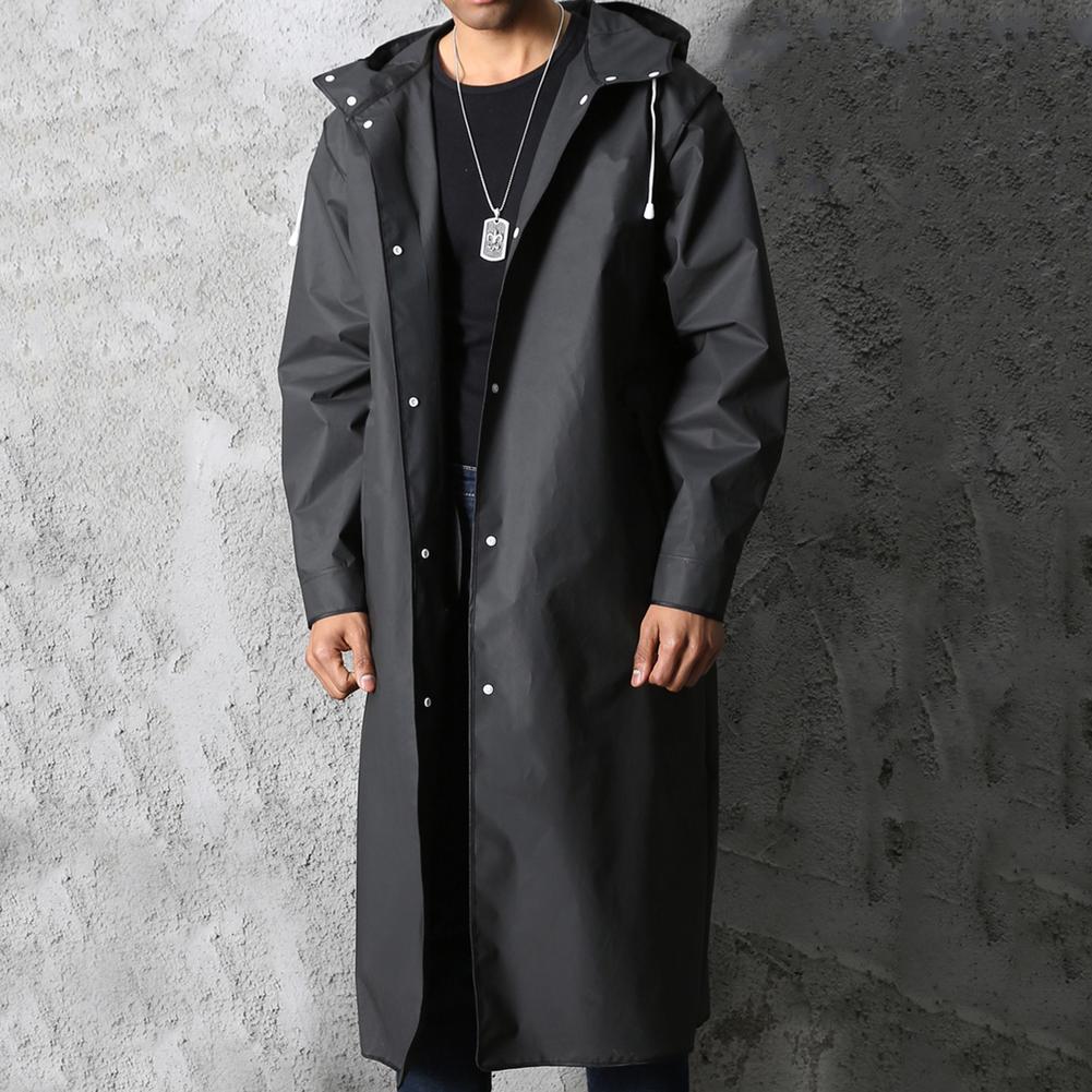 Guillaume | Imperméable Long Homme Capuche Noir