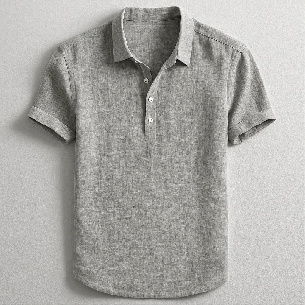Guillaume | Polo Homme Manches Courtes Lin Marine