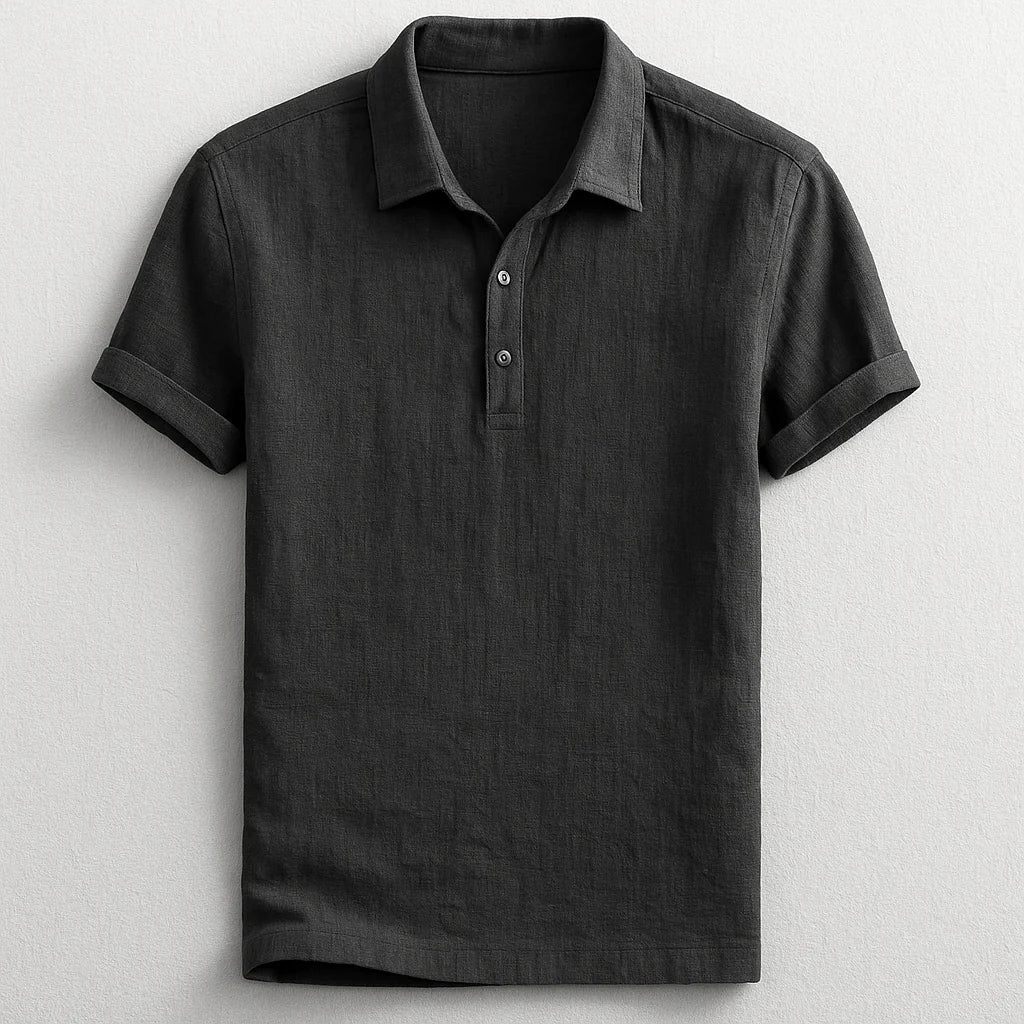 Guillaume | Polo Homme Manches Courtes Lin Marine