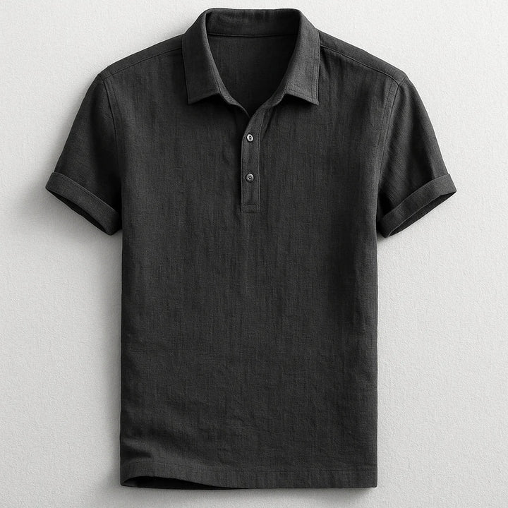 Guillaume | Polo Homme Manches Courtes Lin Marine