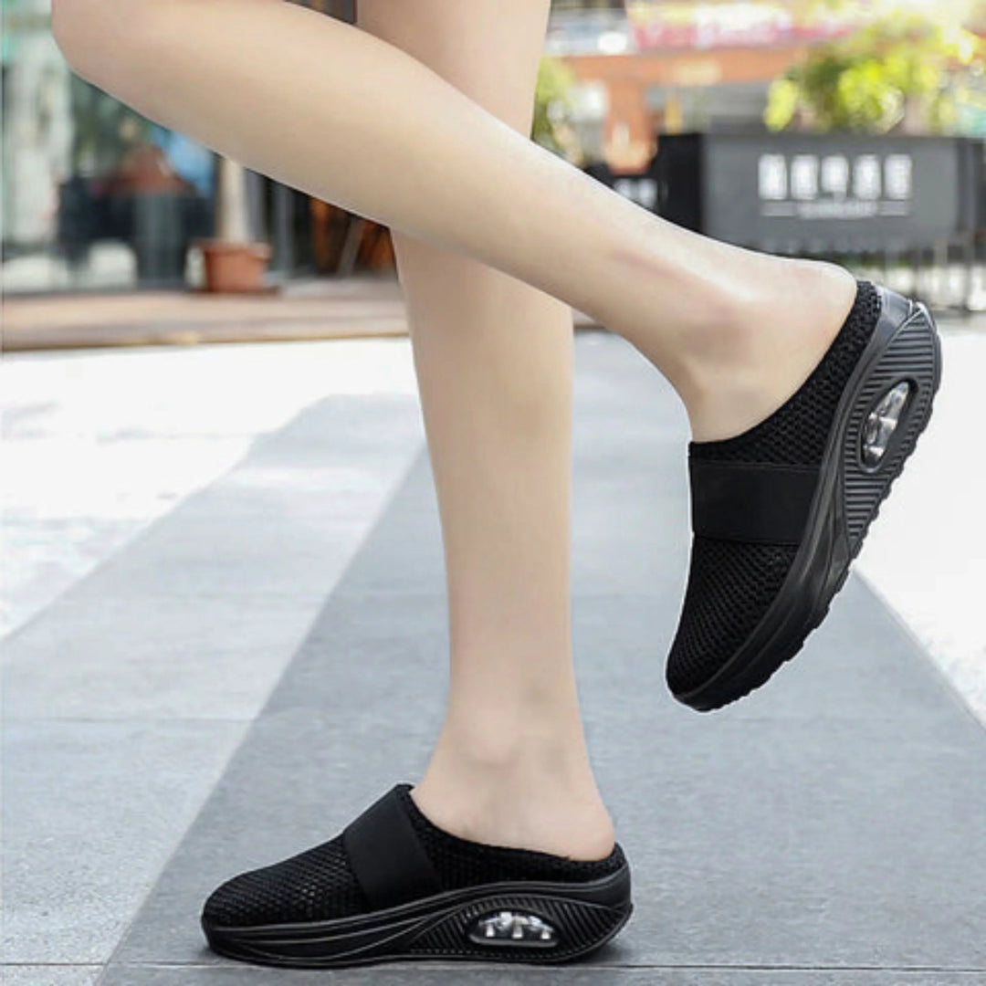 Héloïse | Basket Femme Mule Compensée Air Cushion Mesh
