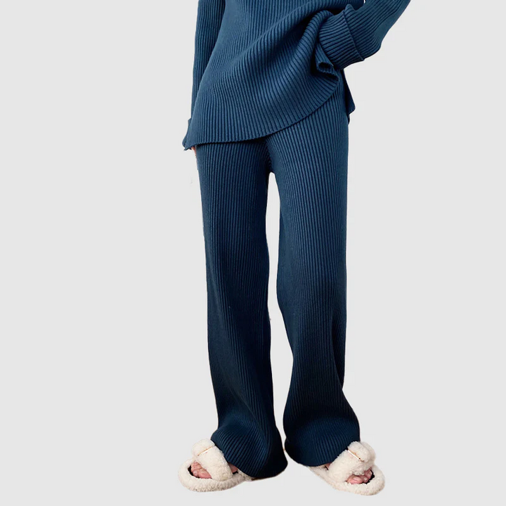 Héloïse | Ensemble Pull et Pantalon Maille Côtelée Femme