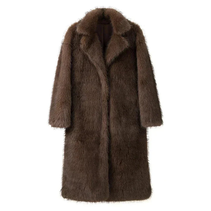 Héloïse | Manteau Femme Fausse Fourrure Oversize Ceinturé