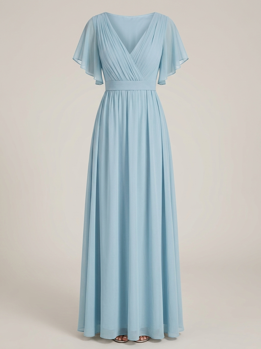 Héloïse | Robe de Soirée Longue Femme Manches Volantées