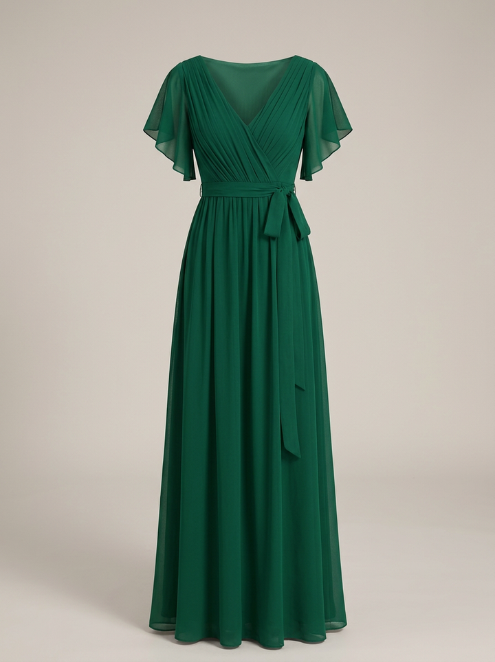 Héloïse | Robe de Soirée Longue Femme Manches Volantées