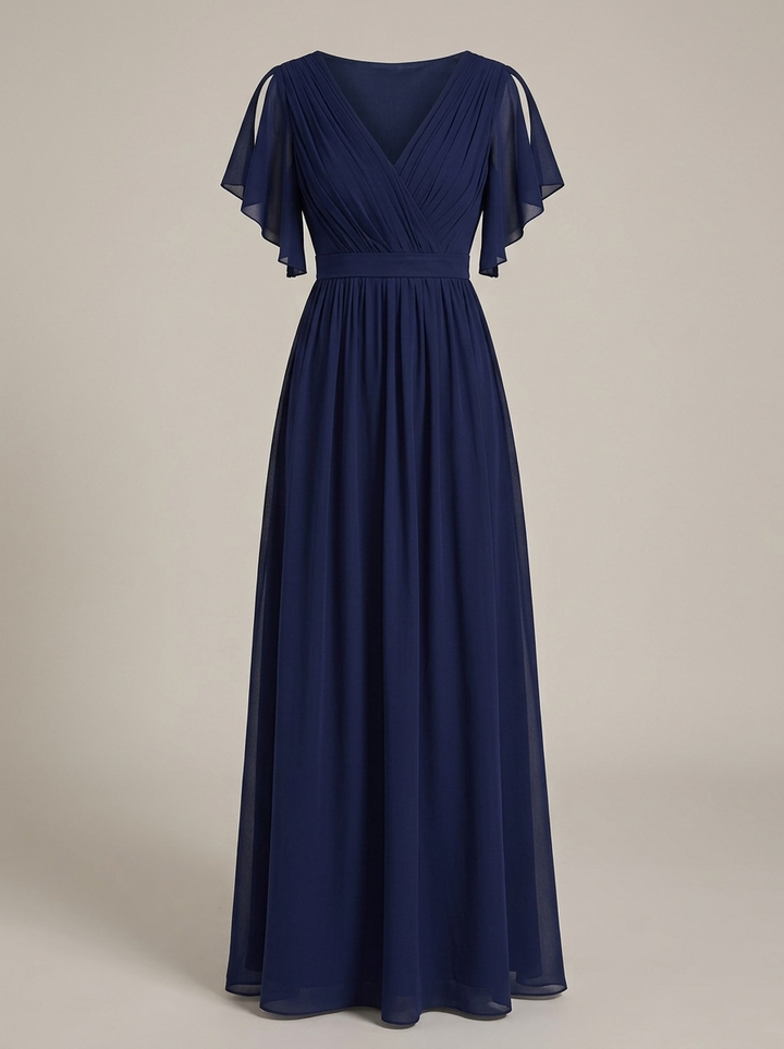 Héloïse | Robe de Soirée Longue Femme Manches Volantées