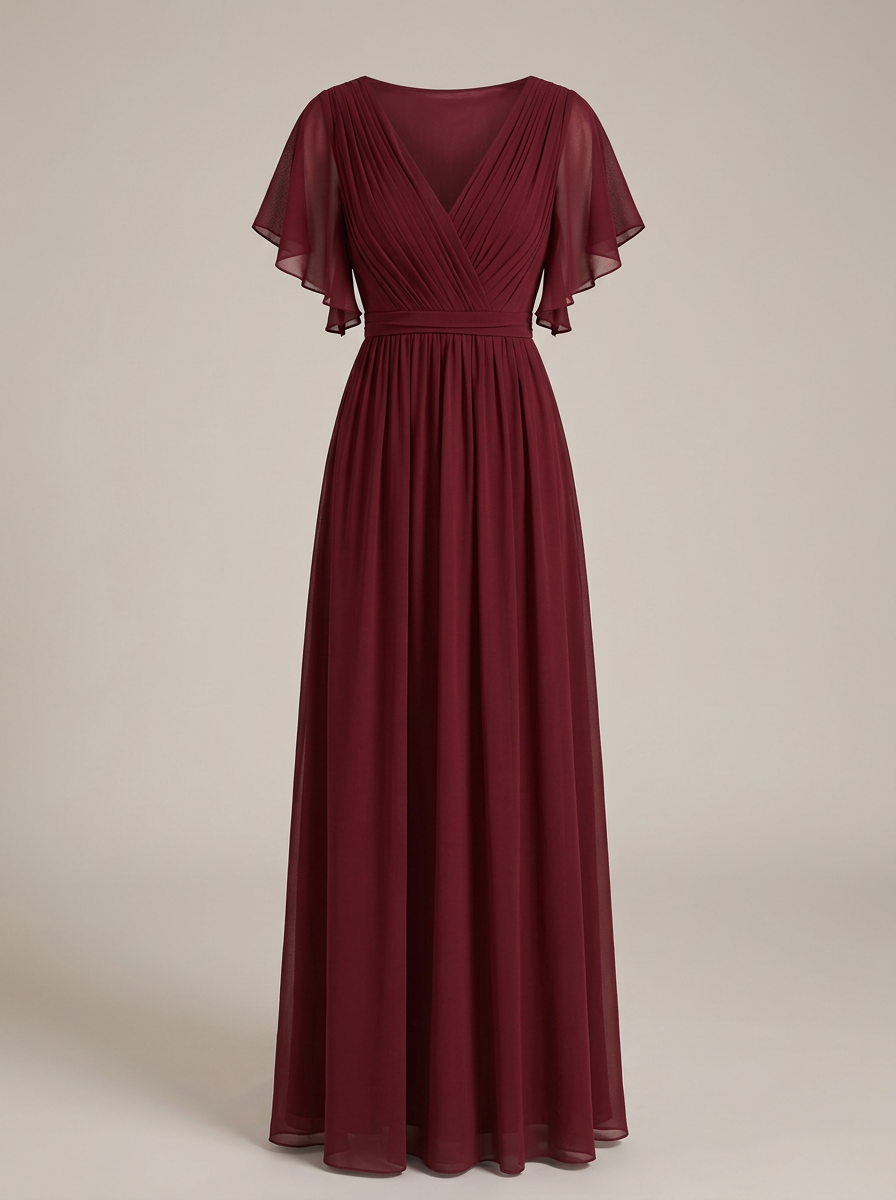 Héloïse | Robe de Soirée Longue Femme Manches Volantées