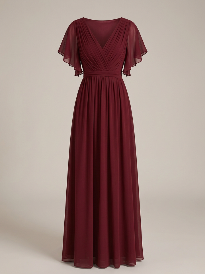 Héloïse | Robe de Soirée Longue Femme Manches Volantées