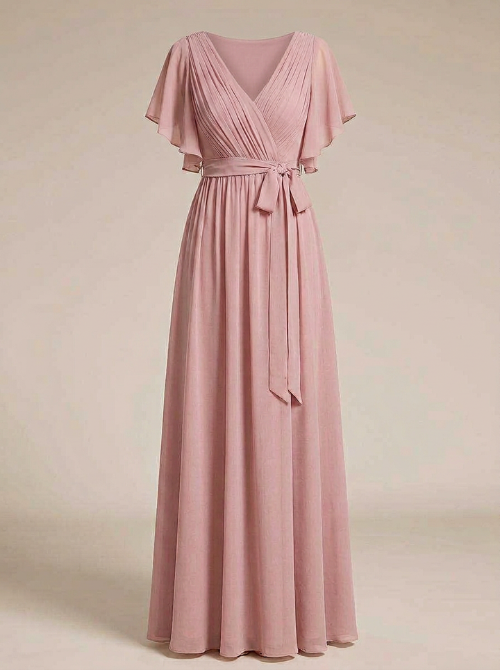 Héloïse | Robe de Soirée Longue Femme Manches Volantées
