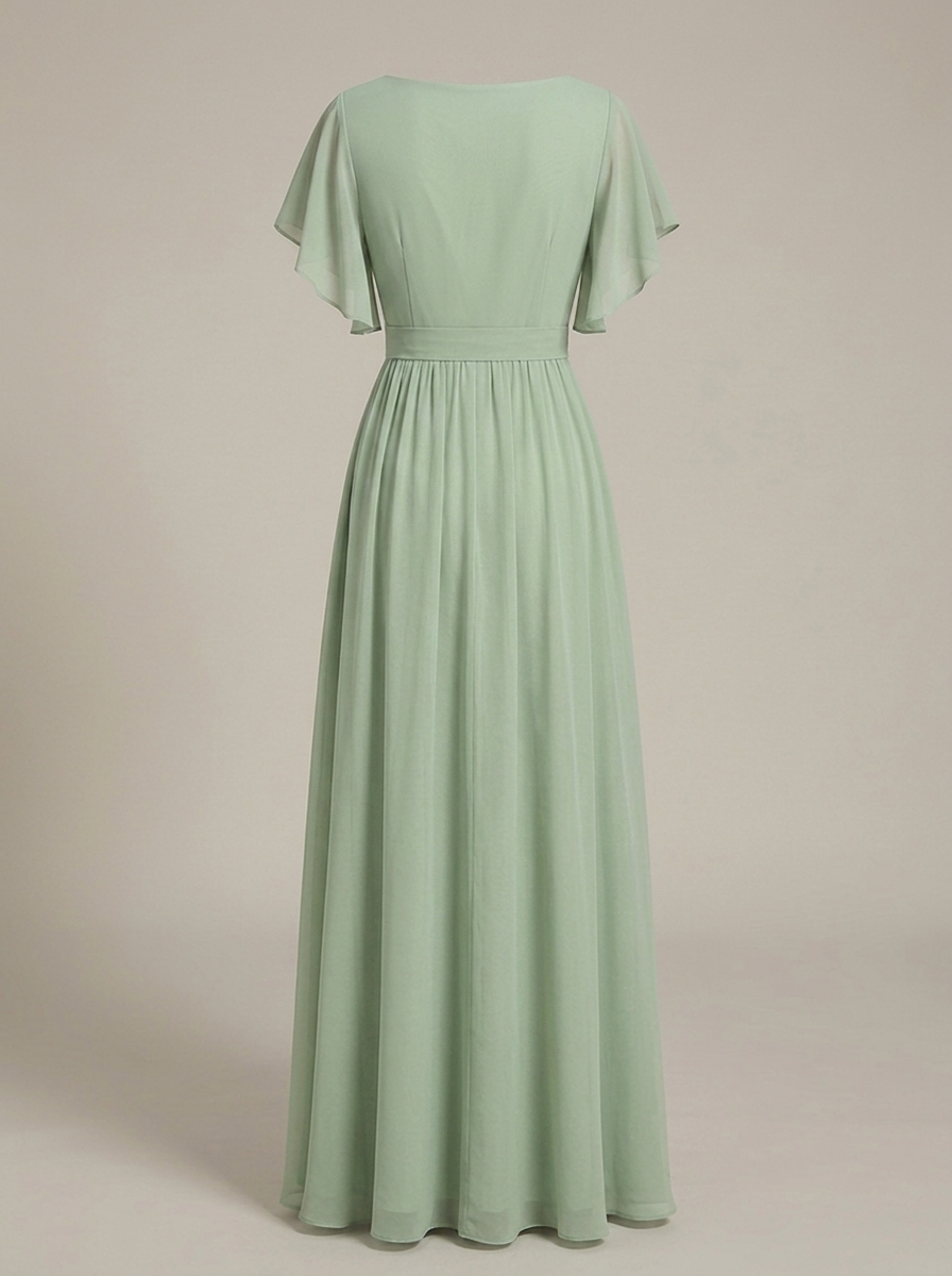 Héloïse | Robe de Soirée Longue Femme Manches Volantées