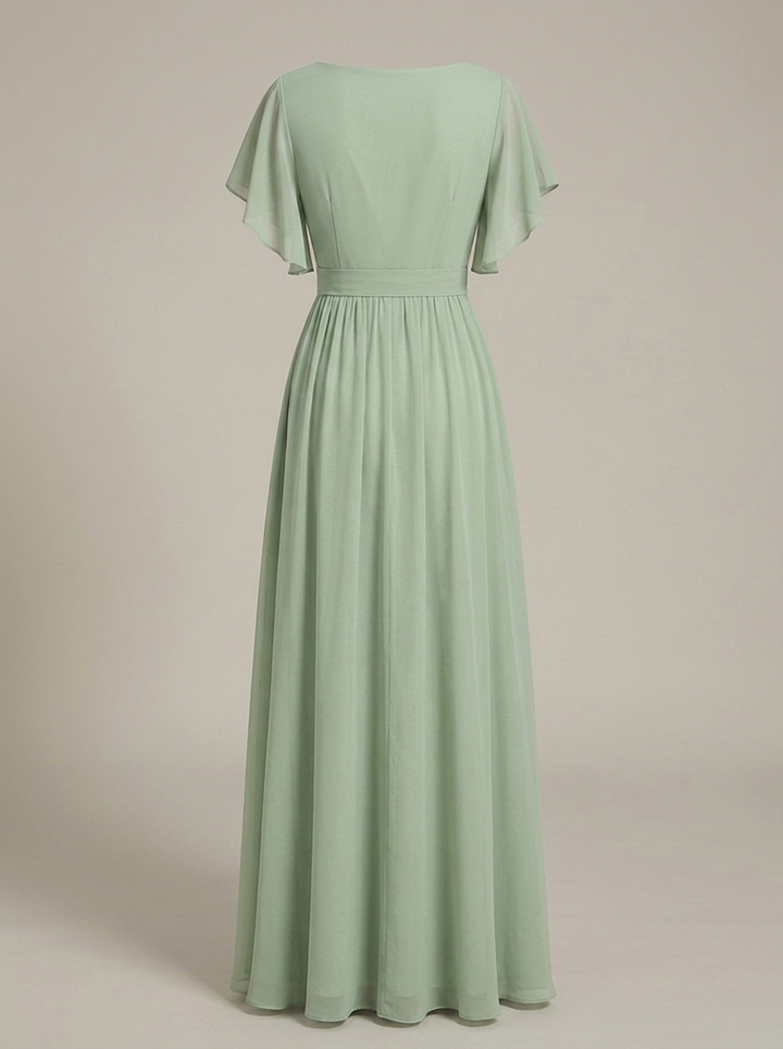 Héloïse | Robe de Soirée Longue Femme Manches Volantées