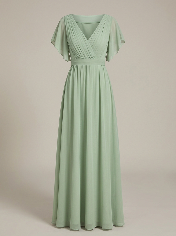 Héloïse | Robe de Soirée Longue Femme Manches Volantées