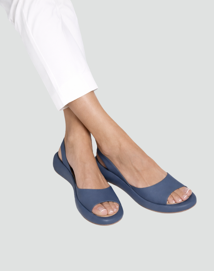 Héloïse | Sandales Plates Roses Slingback Bout Ouvert Femme
