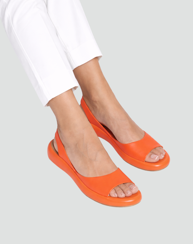 Héloïse | Sandales Plates Roses Slingback Bout Ouvert Femme