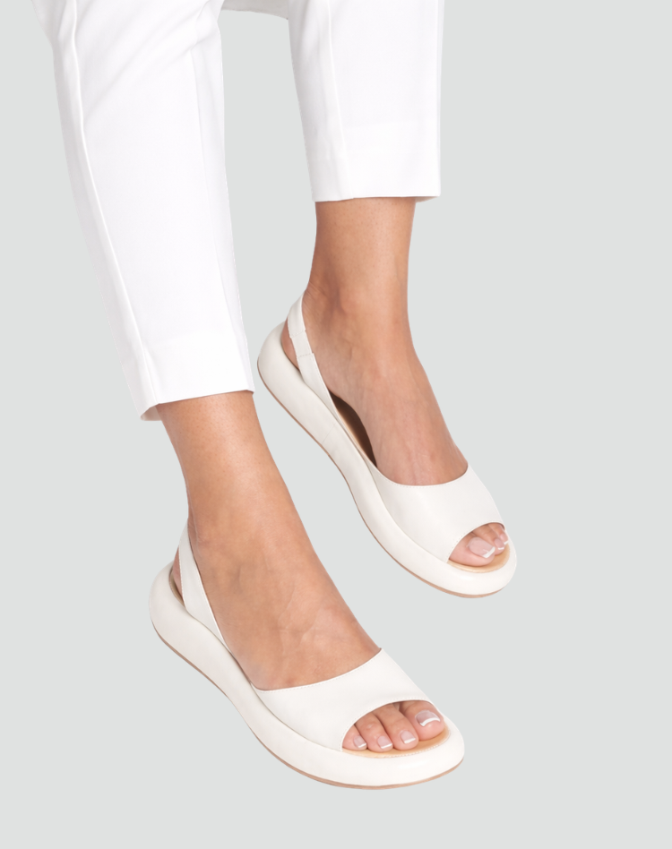 Héloïse | Sandales Plates Roses Slingback Bout Ouvert Femme