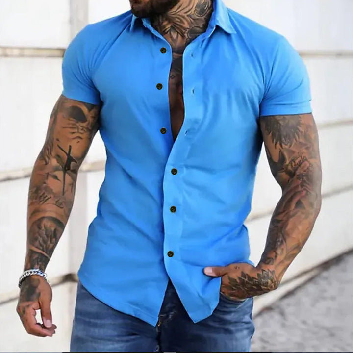 Hugo | Chemise Homme Blanche Ajustée Manches Courtes