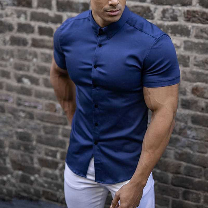 Hugo | Chemise Homme Blanche Ajustée Manches Courtes