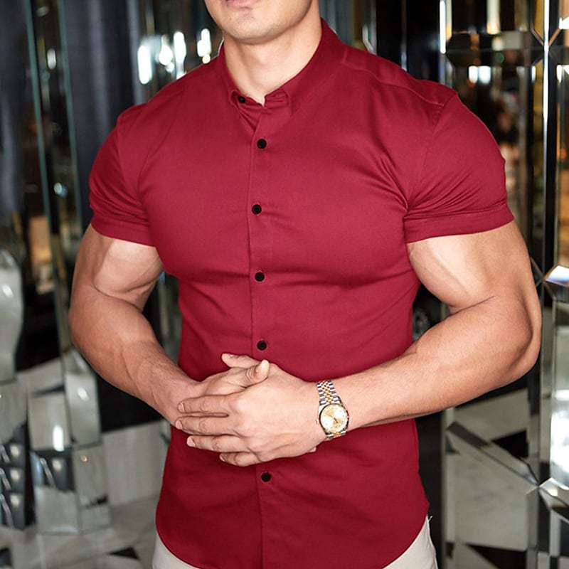 Hugo | Chemise Homme Blanche Ajustée Manches Courtes