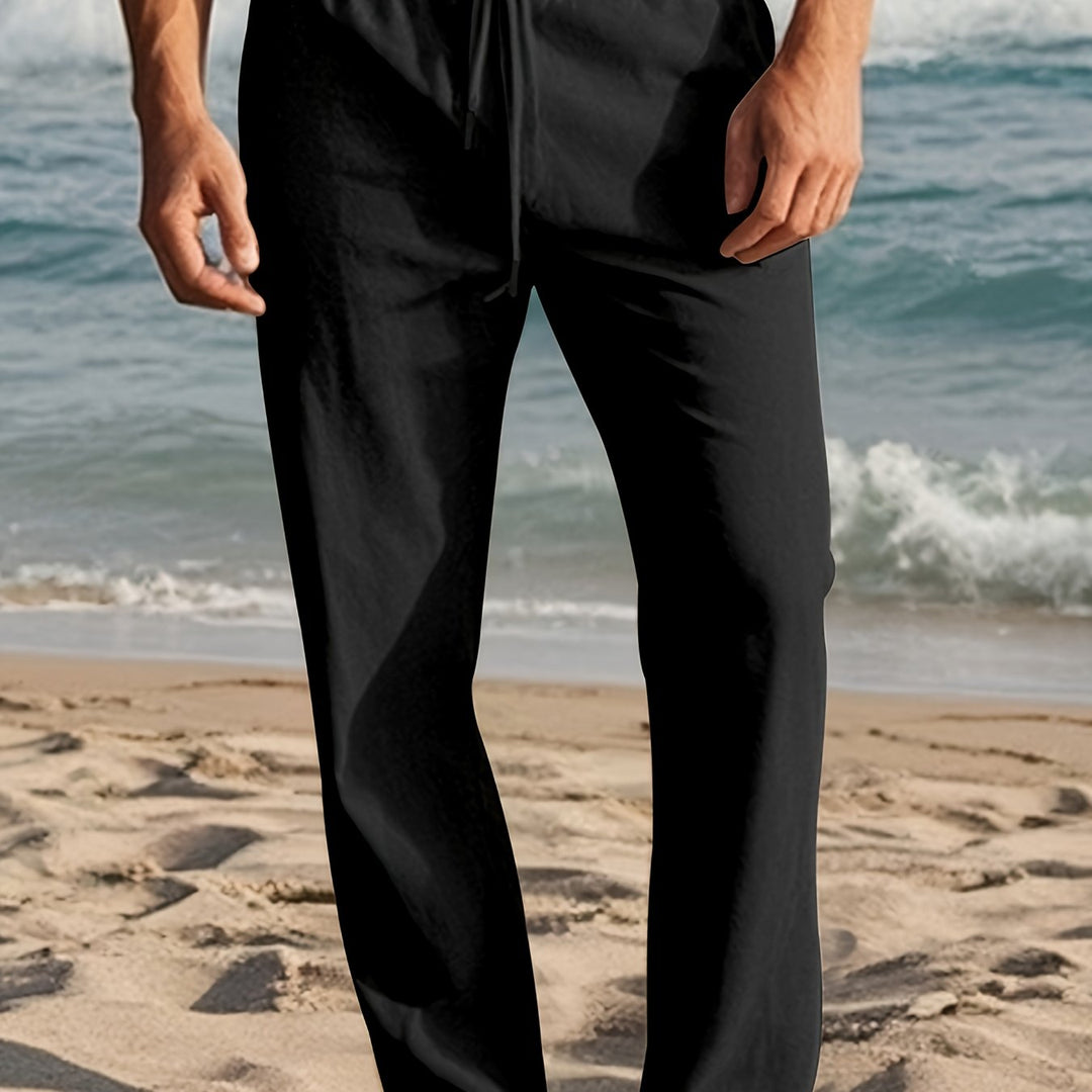 Hugo | Pantalon Homme Noir Coupe Droite