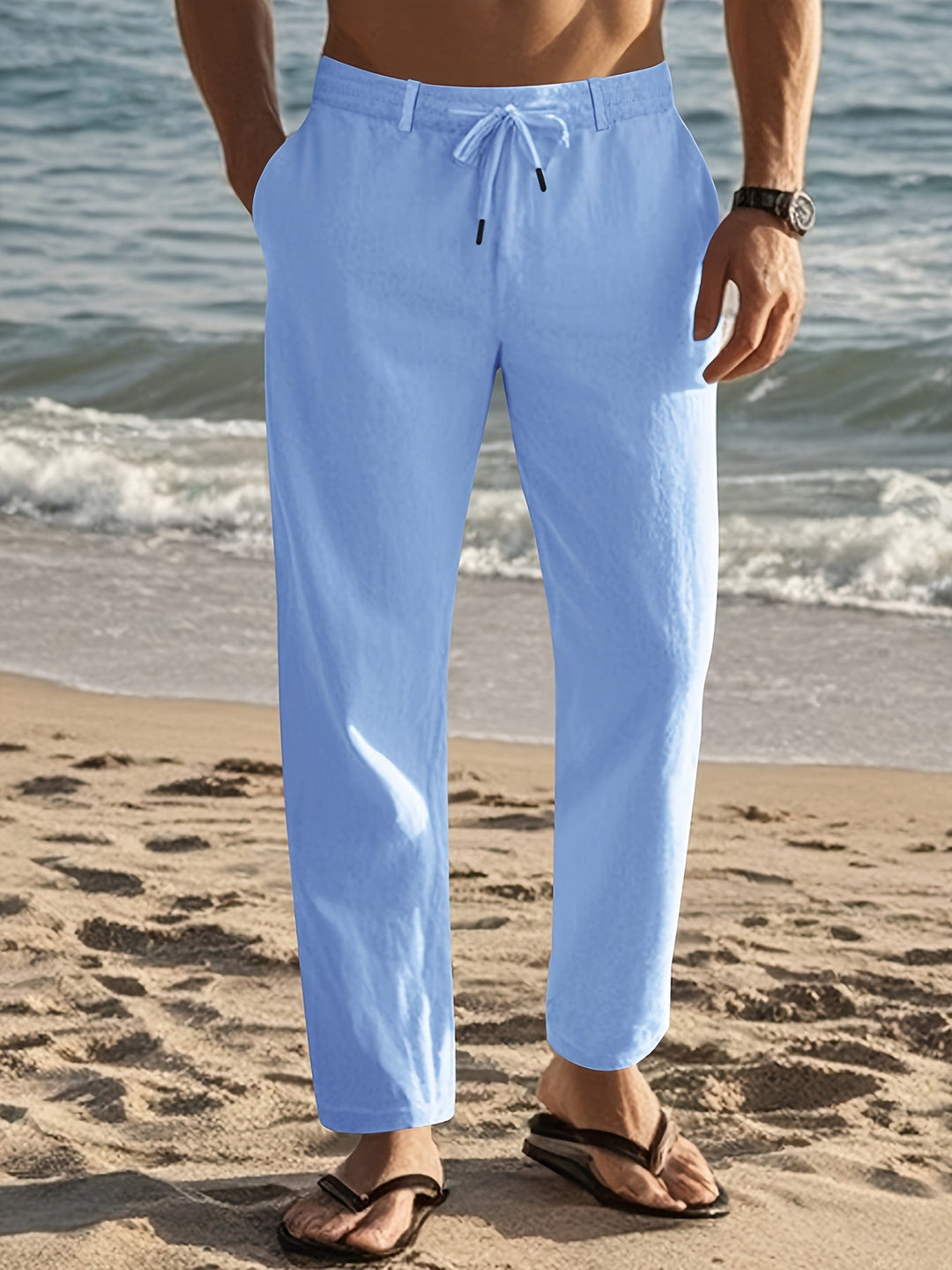 Hugo | Pantalon Homme Noir Coupe Droite