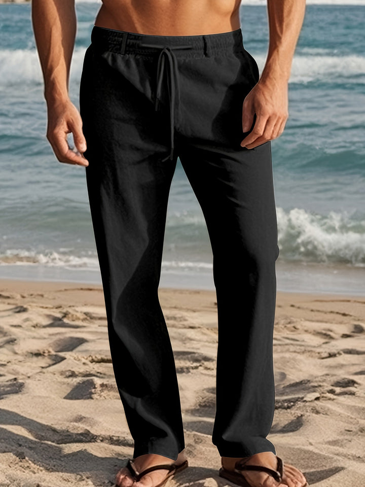 Hugo | Pantalon Homme Noir Coupe Droite