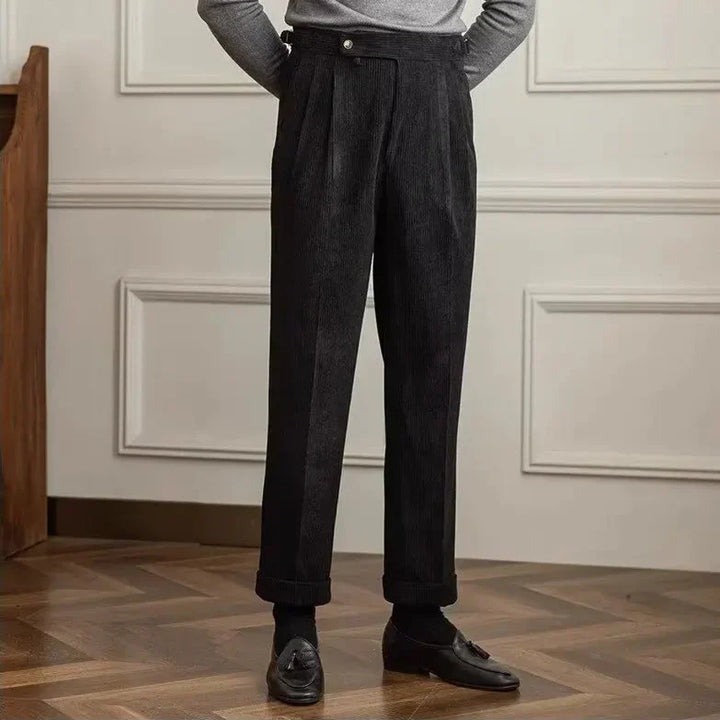 Hugo | Pantalon Velours Côtelé Homme Beige Coupe Ample