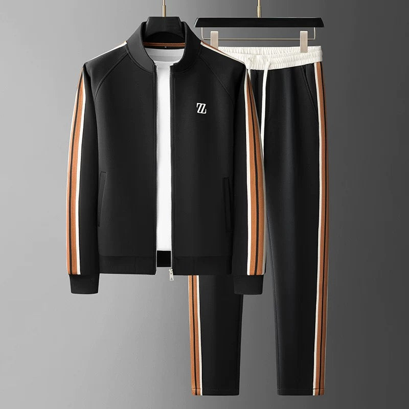 Thomas | Survêtement Col Montant Zippé Marron