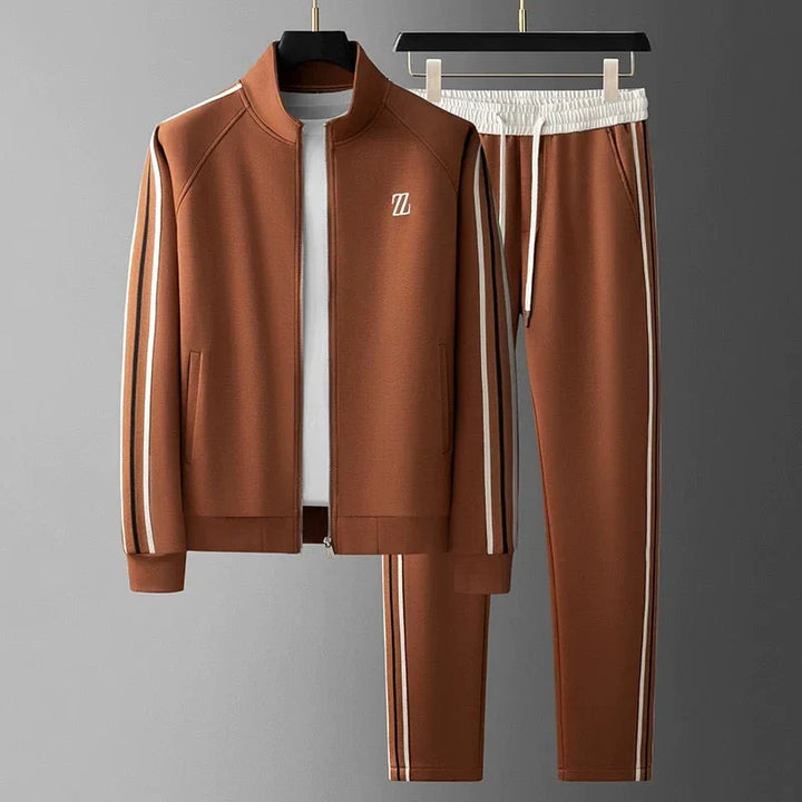Thomas | Survêtement Col Montant Zippé Marron