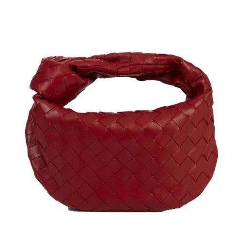 Inès | Sac Épaule Cuir Tressé Noir Femme