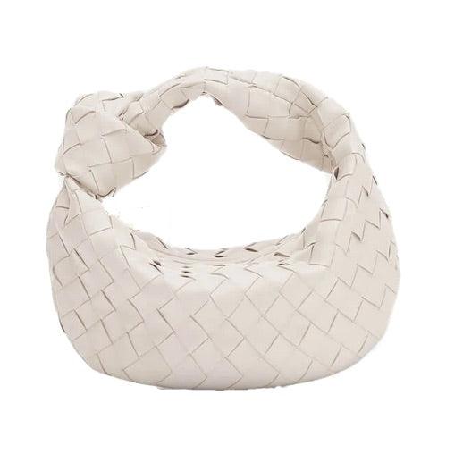 Inès | Sac Épaule Cuir Tressé Noir Femme