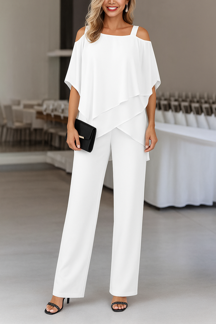 Isabelle | Combinaison Pantalon Femme Épaules Dénudées