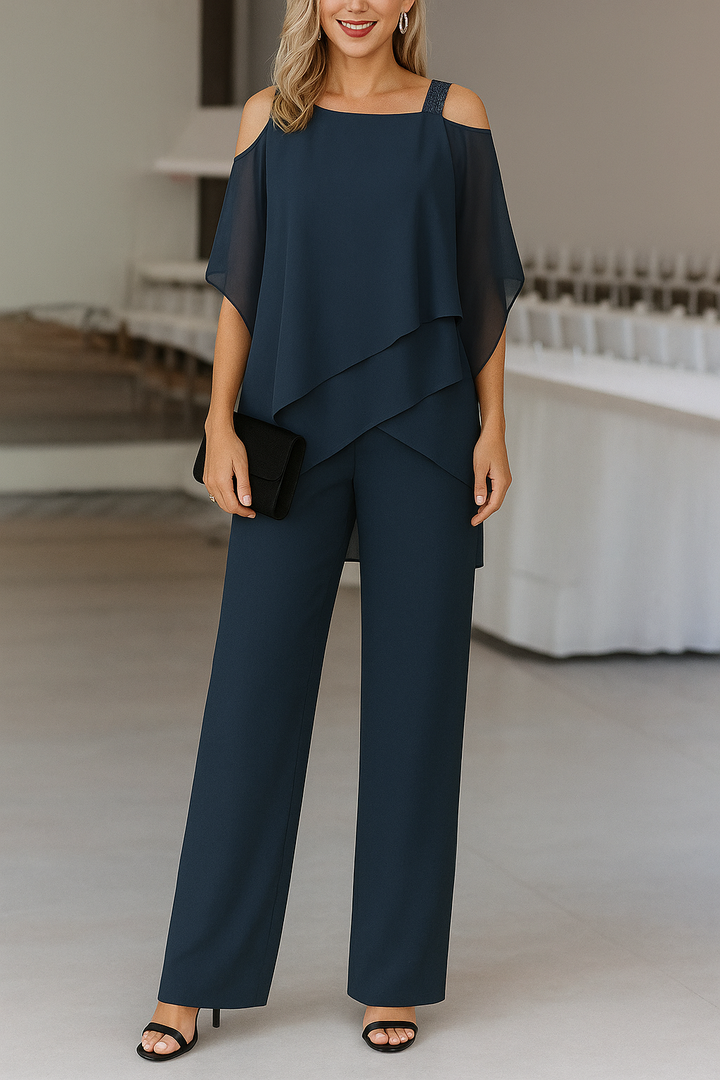 Isabelle | Combinaison Pantalon Femme Épaules Dénudées